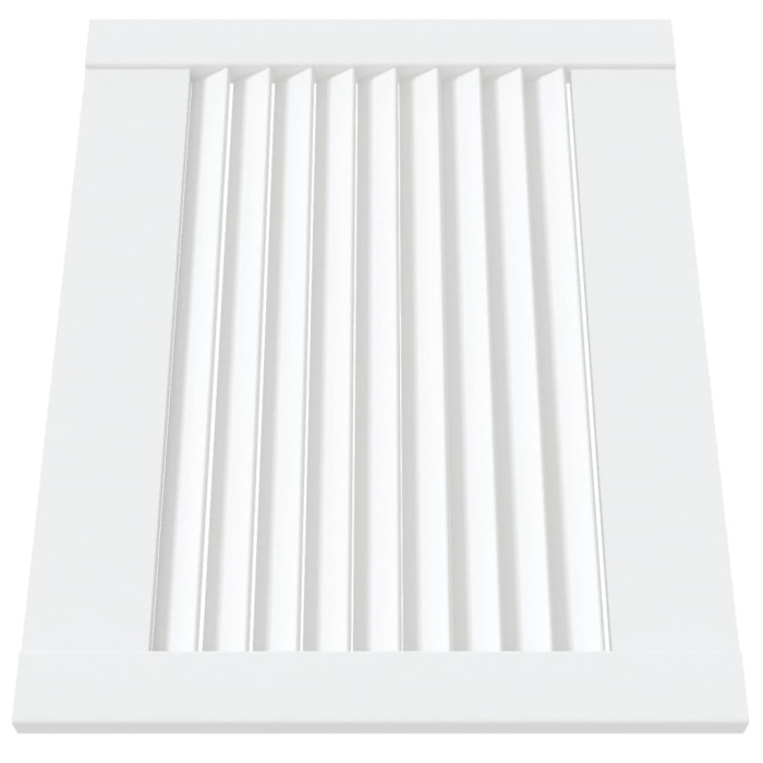 Vrata za omarico z letvicami 2 kosa bela 39,5x49,4 cm borovina